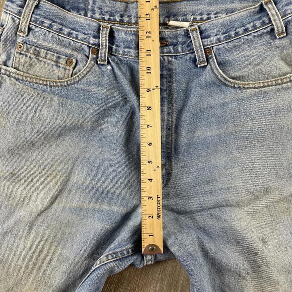 Vintage Levi's 550 Blue Jeans Men's 36 X 30 Distressed Light Wash Fade Relaxed - Picture 9 of 12